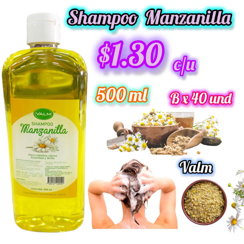 Shampoo Valm Manzanilla 500ml