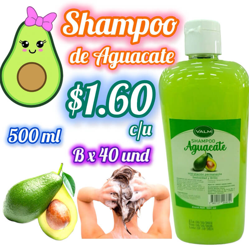 Shampoo Valm Aguacate 500ml