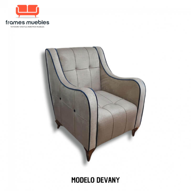 Sillón Modelo Devany - Adaptable a tu Estilo con Colores y Medidas Personalizables | Frames Muebles