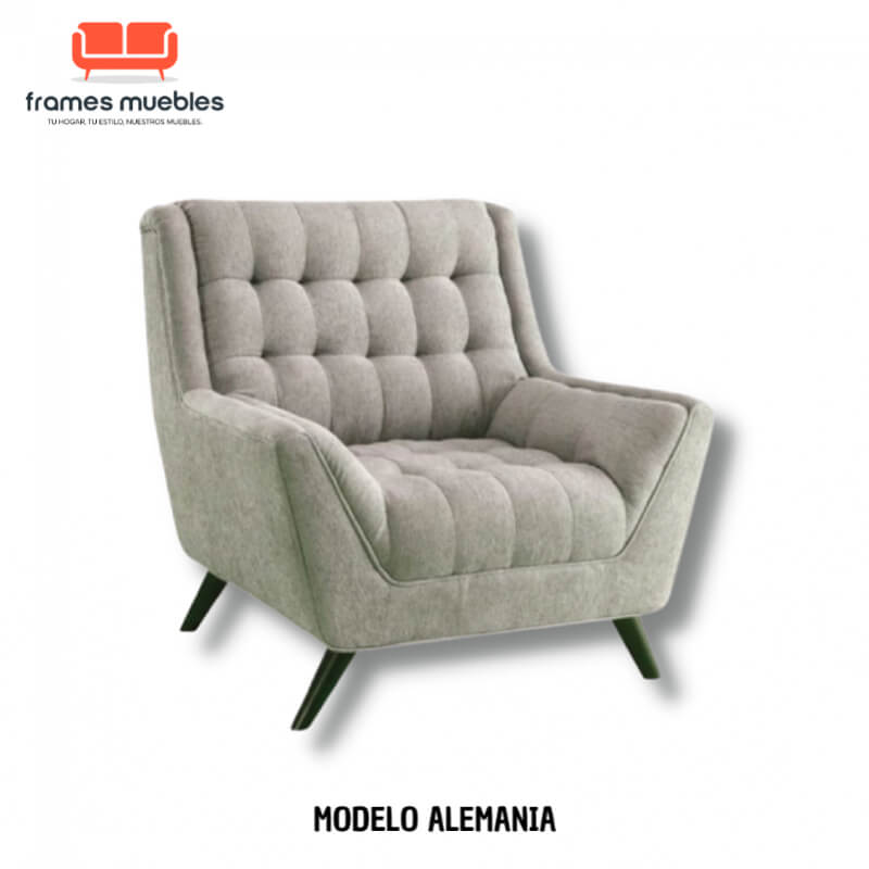 Sillón Modelo Alemania - Adaptable a tu Estilo y Personalizable en Color, Acabados y Medidas | Frames Muebles