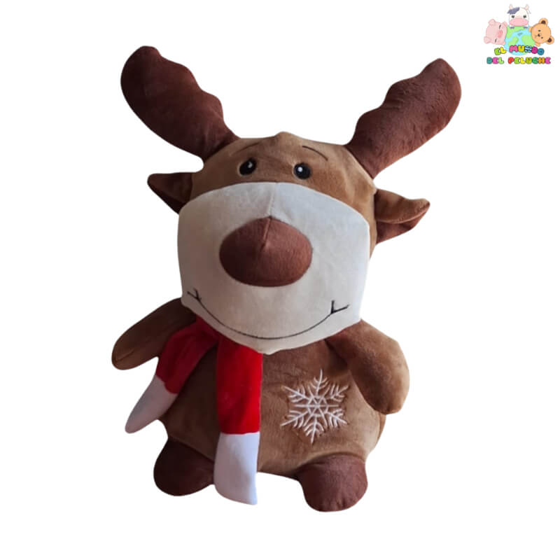 Muñeco Navideño Reno – Decoración Festiva | 40 cm – El Mundo del Peluche