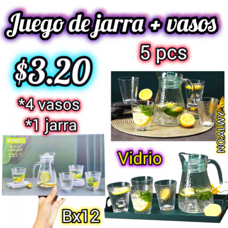 Juego de Jarra + Vasos