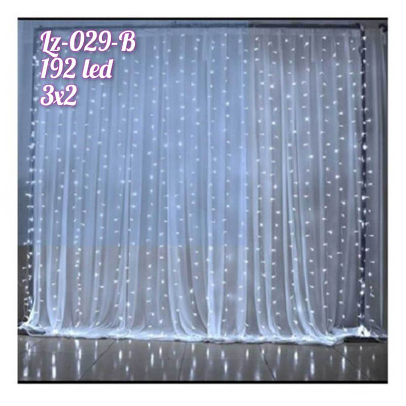 CORTINA DE 192LED 3M X 2M LUZ BLANCA