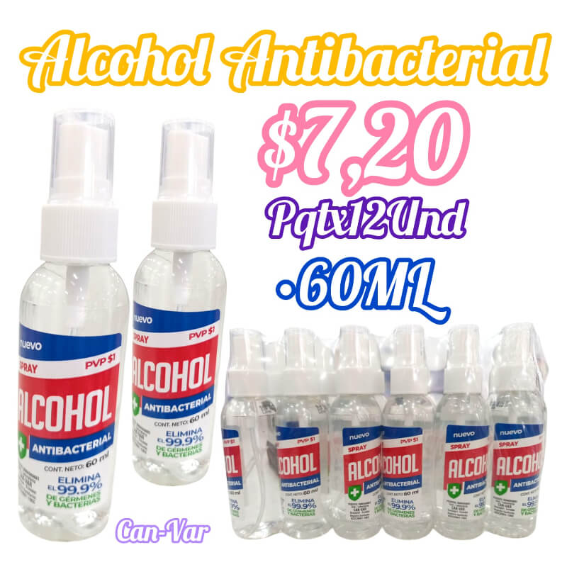 Alcohol en Spray 60 ML CAN-VAR