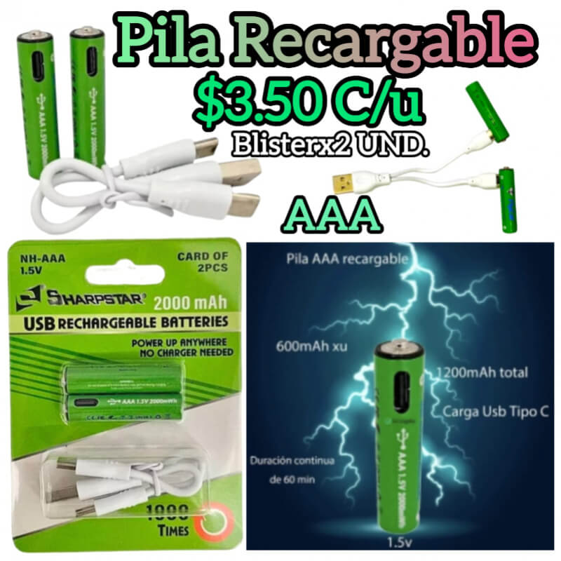 Pila Recargable AAA