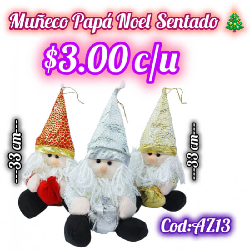 Muñeco Papá Noel Sentado