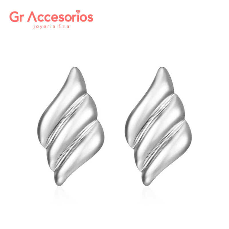 Aretes Ondulados de Acero Inoxidable - Elegancia Moderna en Dorado y Plateado