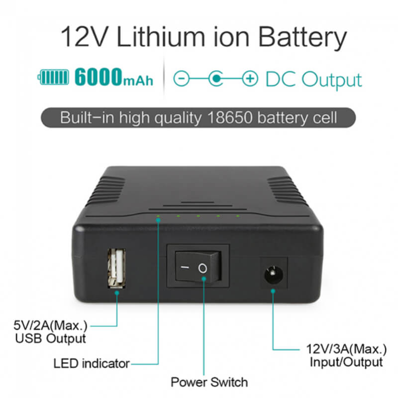 MINI UPS 10000 MAH TALENTCELL 12V /5V (PREVENTA)