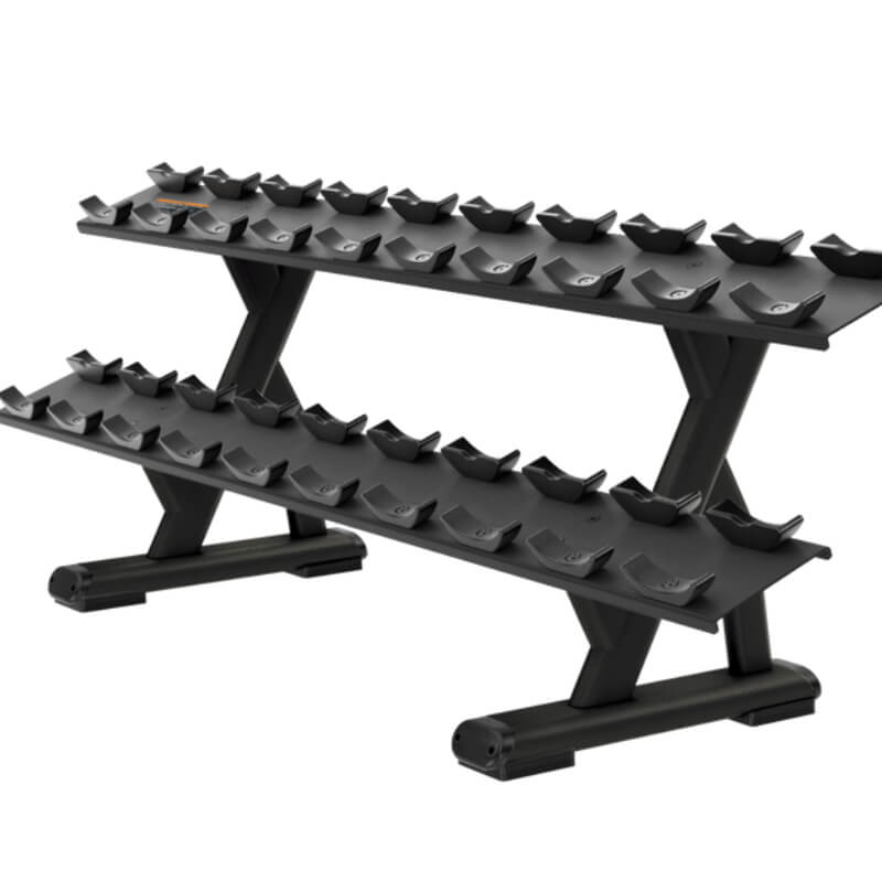 Rack para 10 pares de mancuernas (2 niveles) SERIE DISCOVERY MARCA PRECOR | FITNESS SOLUTIONS ECUADOR