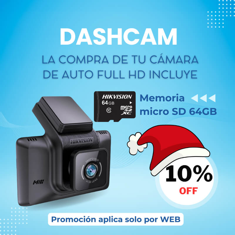 Cámara Dual Dashcam 4MP + Memoria MicroSD64GB