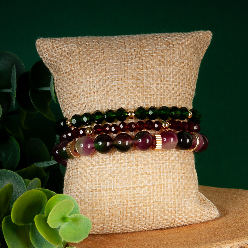 Pulsera Triple Vino - Verde