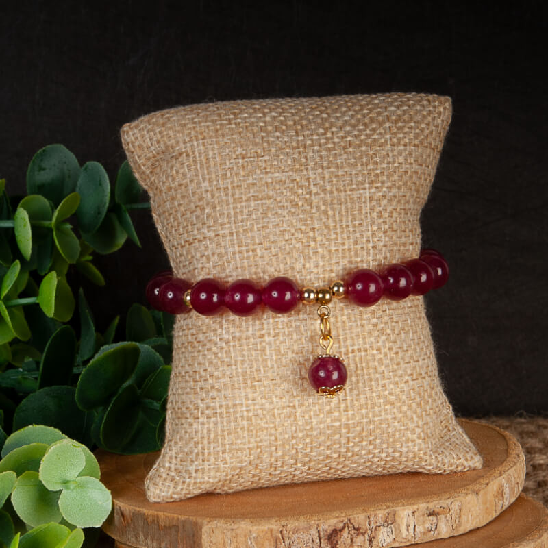 Pulsera rojo tinto