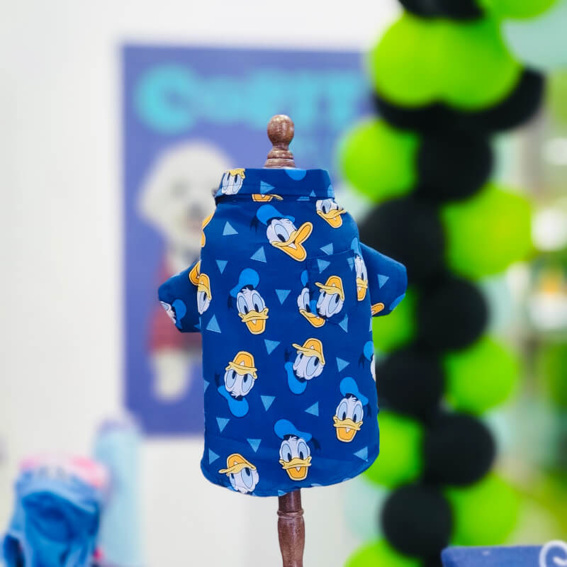 CAMISA PATO DONALD UNISEX PARA PERRITOS Y GATITOS EN TALLA XS/S