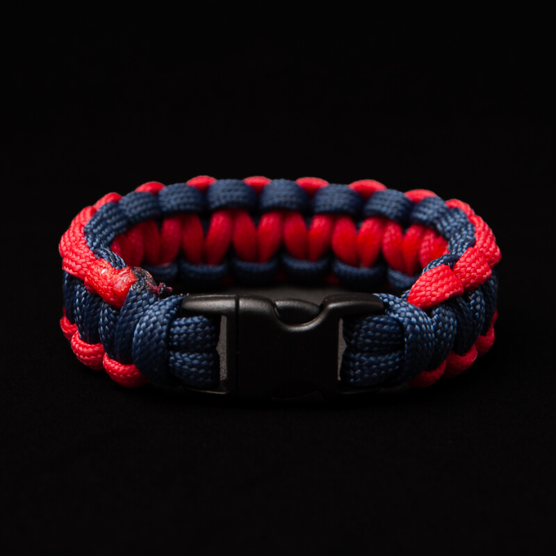 Pulsera de cordon Azul con Rojo