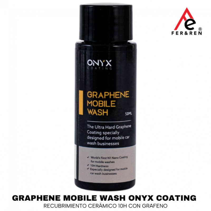 Graphene Mobile Wash Onyx Coating 100 ml – recubrimiento cerámico 10H con grafeno para car wash móvil, brillo extremo y protección 5 años | FerRen