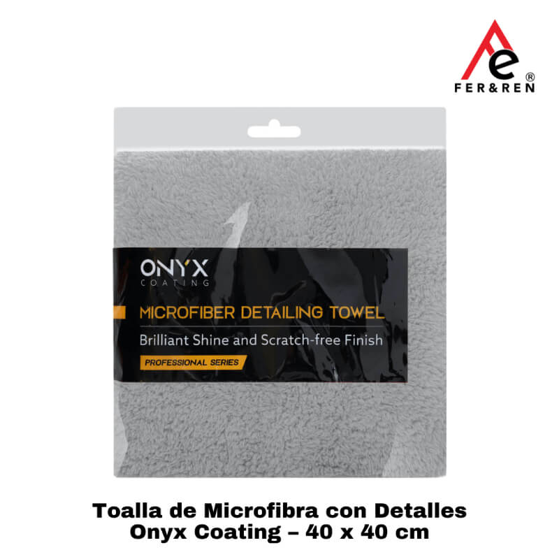 Toalla de Microfibra con Detalles Onyx Coating – 40 x 40 cm (Lujo y Versatilidad)