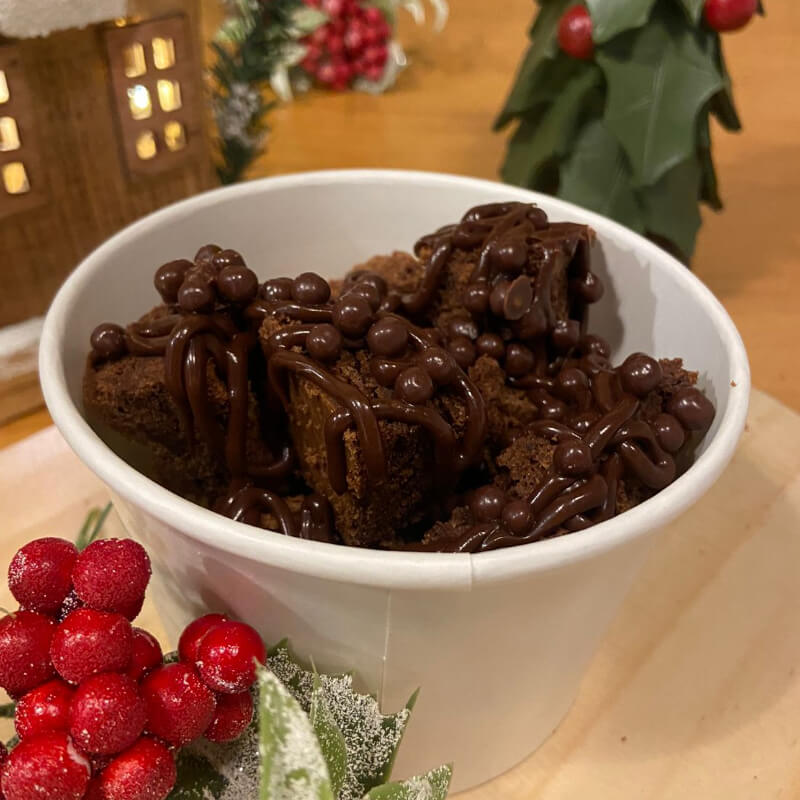 Mini brownie navideño