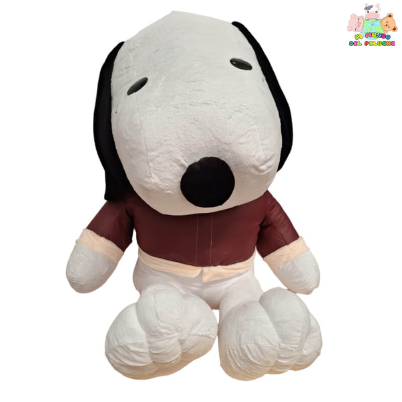 Snoopy Gigante con Suéter Rojo - 1.4 m | El Mundo del Peluche