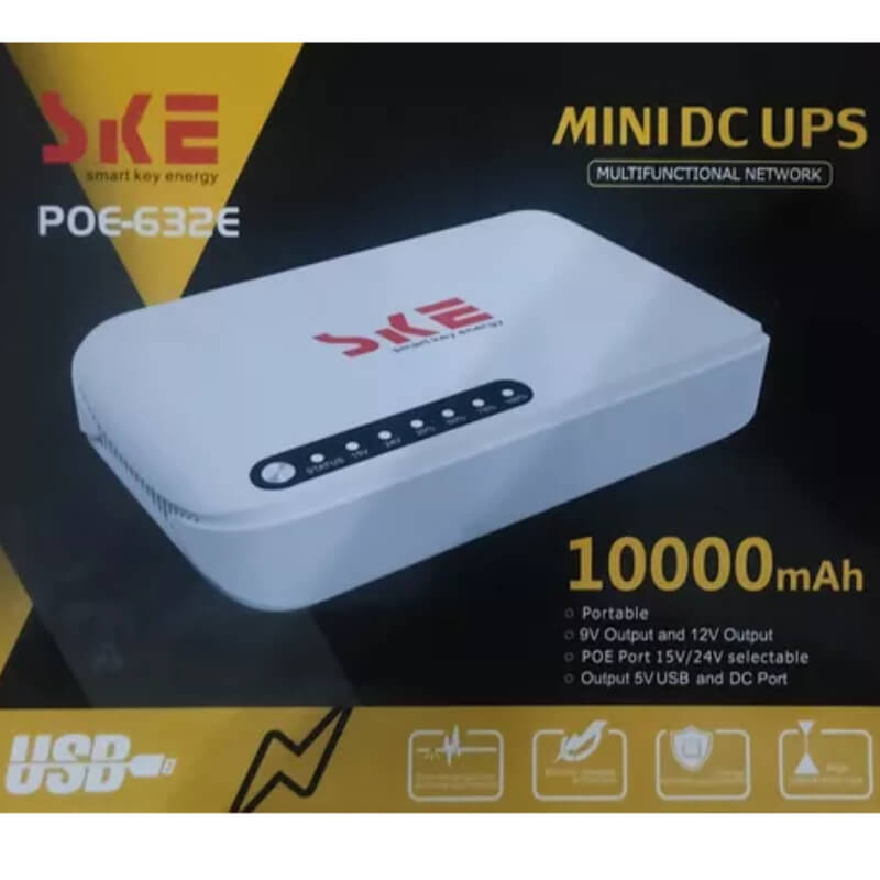 MINI UPS PARA MODEM ROUTER ANTENA POE 10000 MAH POE 632E