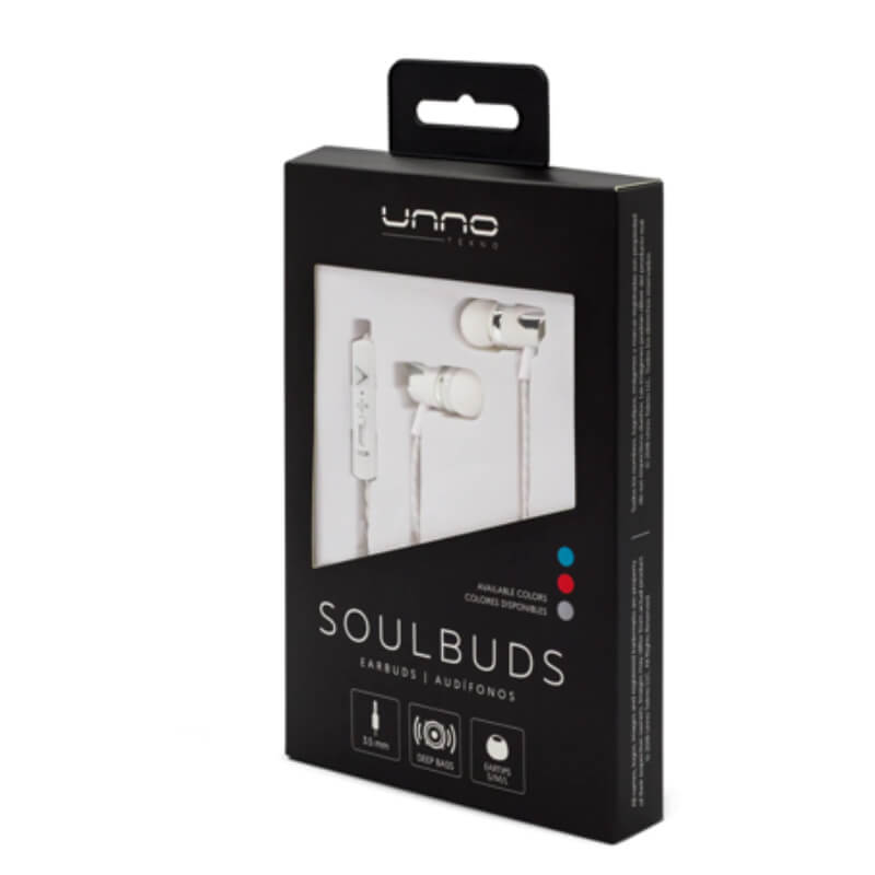 AUDIFONO CON MICROFONO UNNO TEKNO SOULBUDS 3.5MM PLATEADO