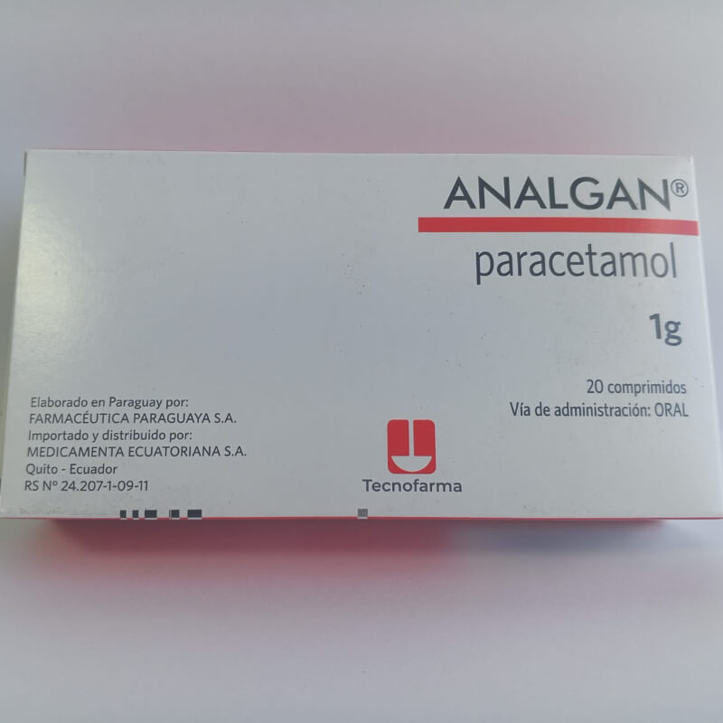 Analgan 1g: 20 comprimidos