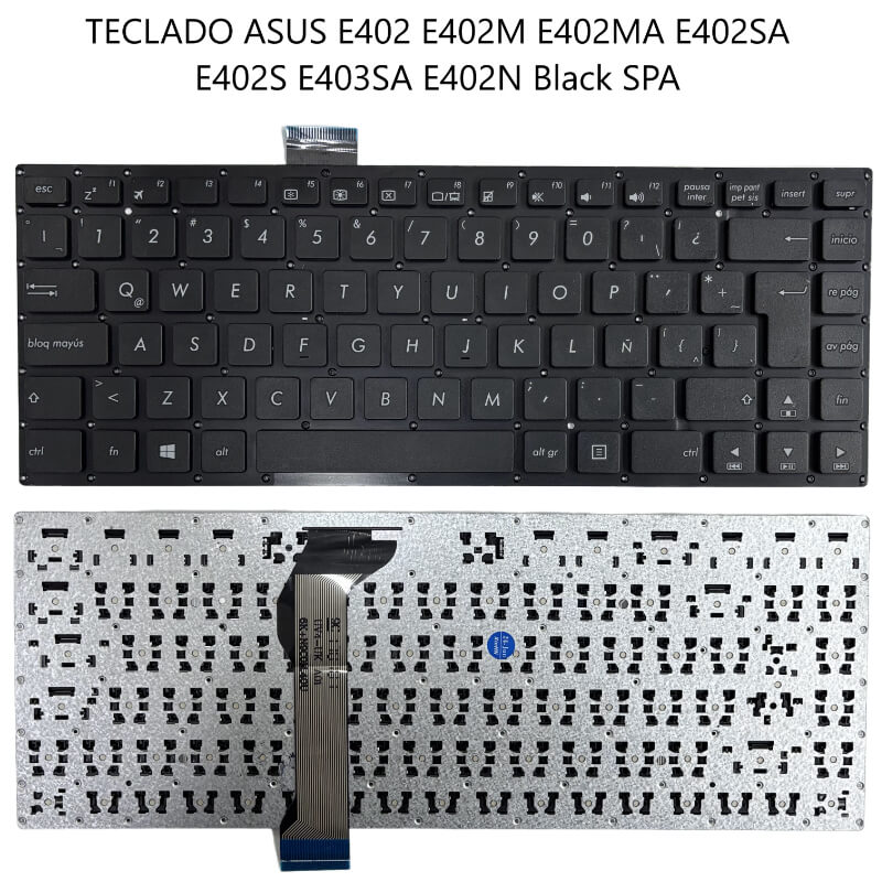 TECLADO ASUS E402 E402M E402MA E402SA E402S E403SA E402N Black SPA