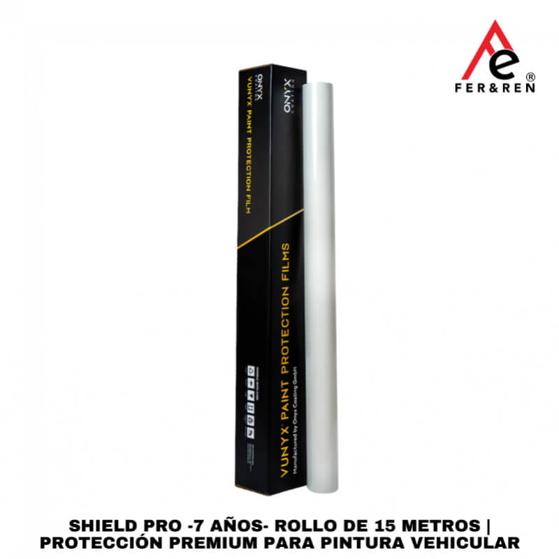 SHIELD PRO -7 Años- Rollo de 15 Metros | Protección Premium para Pintura Vehicular | Vunyx Onyx Coating