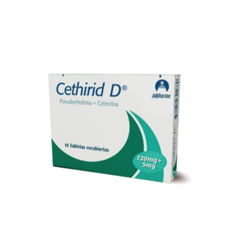CETHIRID-D 5MG/120MG TABLETAS X 10