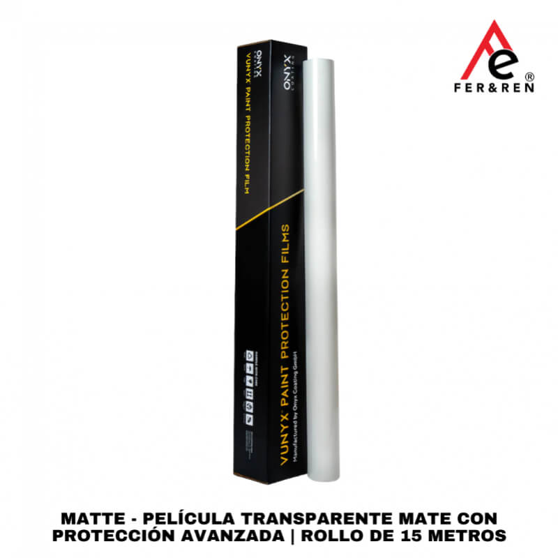 MATTE - Película Transparente Mate con Protección Avanzada | Rollo de 15 Metros | Vunyx Onyx Coating