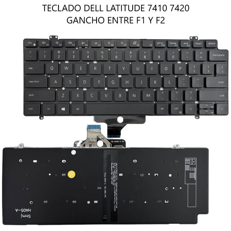 TECLADO DELL Latitude 7410 7420 GANCHO ENTRE F1 Y F2