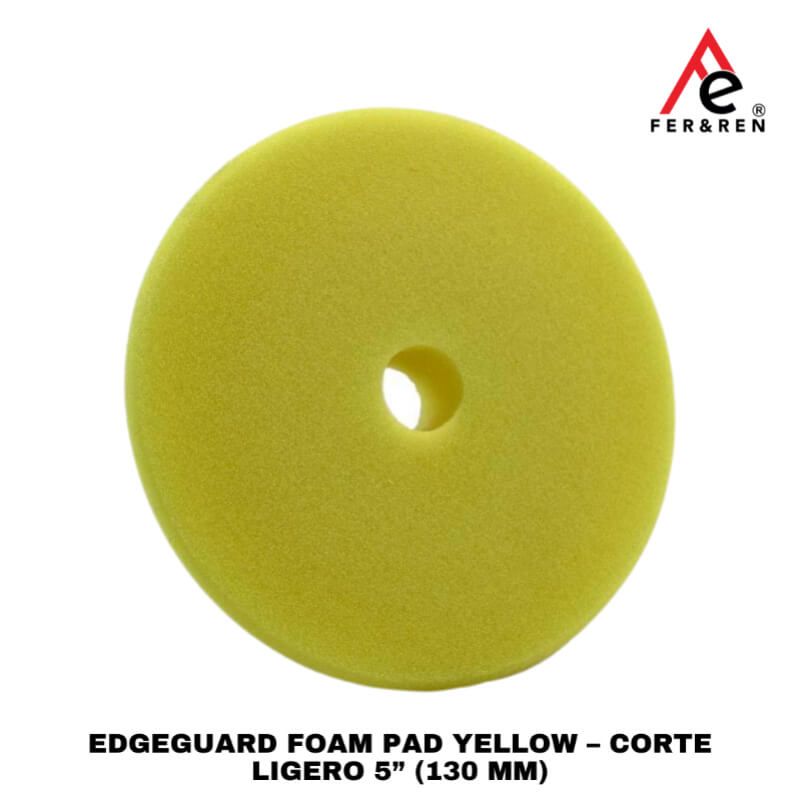 EdgeGuard Foam Pad Yellow – Corte Ligero 5” (130 mm) – Buff and Shine