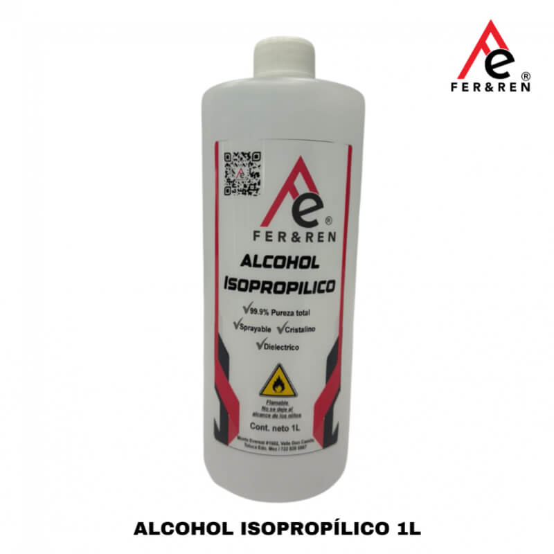 Alcohol Isopropílico 1L – Limpieza y Desinfección Perfecta para Superficies Automotrices