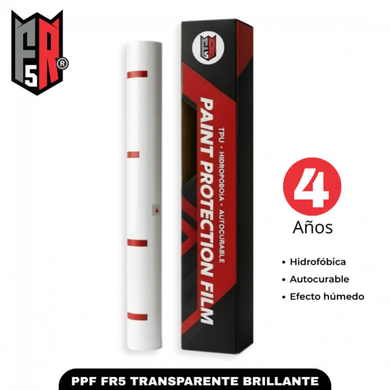 PPF FR5 Transparente Brillante por Metro – 4 Años | Película Hidrofóbica Autocurable con Efecto Húmedo – Fer&Ren