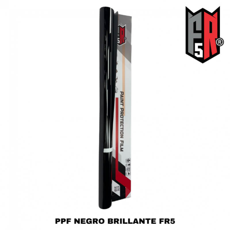 PPF Negro Brillante FR5 – Protección y Estilo en Poliuretano (Rollo 15 metros)