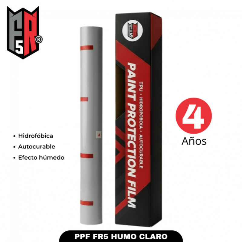 PPF FR5 Humo Claro por Rollo | Película Ahumada TPU 4 Años | Hidrofóbica y Autocurable – Fer&Ren