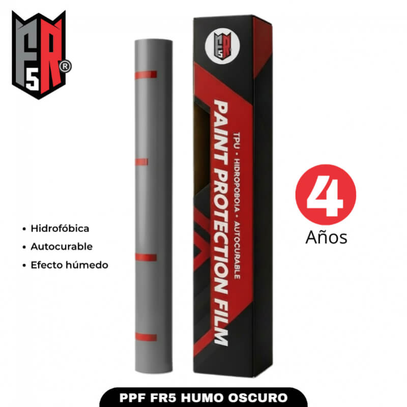 PPF FR5 Humo Oscuro Metro Lineal 60 cm | Film Ahumado TPU 4 Años | Autocurable + Efecto Húmedo – Fer&Ren