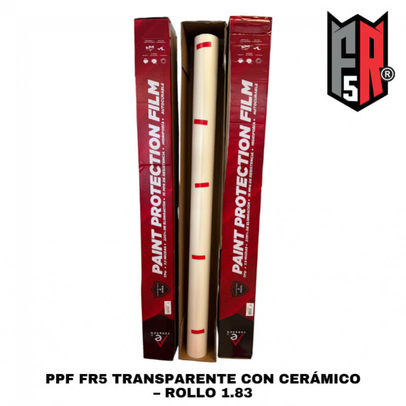 PPF FR5 Transparente con Cerámico por Metro – 8 Años | Película Hidrofóbica Autocurable 1.83 m de Ancho – Distribuidora Fer&Ren