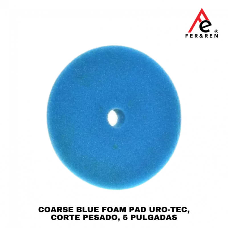 Coarse Blue Foam Pad URO-TEC, Corte Pesado, 5 Pulgadas – Buff and Shine