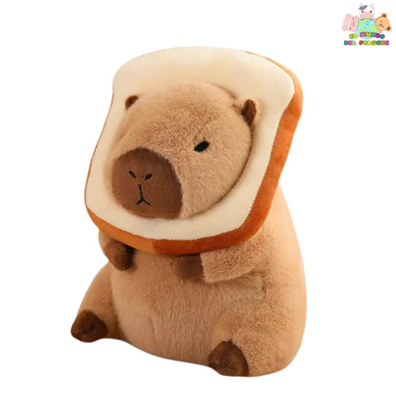 Peluche Capibara Pan de Caja - Diseño Divertido y Creativo (30cm) | El Mundo del Peluche