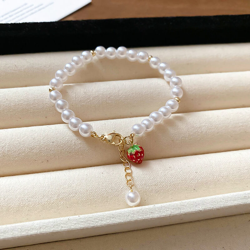 PULSERA PERLA FRESA