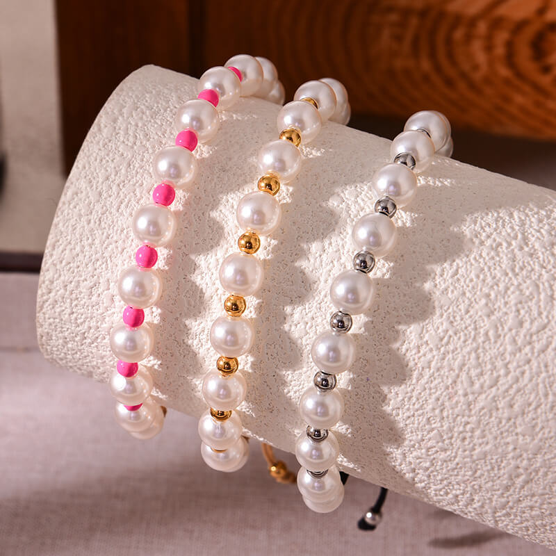 SET PULSERAS PERLA