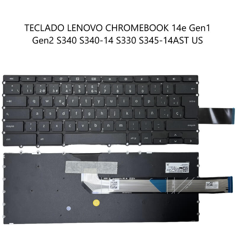 TECLADO LENOVO CHROMEBOOK 14e Gen1 Gen2 S340 S340-14 S330 S345-14AST US