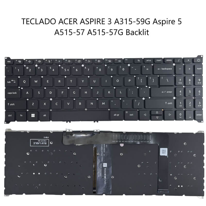 TECLADO ACER Aspire 3 A315-59G Aspire 5 A515-57 A515-57G