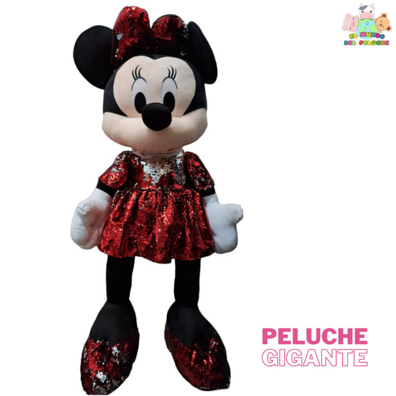 Minnie Mouse Gigante con Lentejuelas – Brillo y Elegancia en Gran Tamaño (1.30m x 60cm)