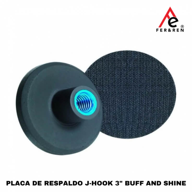 Placa de Respaldo J-Hook 3 Buff and Shine – Durabilidad y Precisión para Pulidoras