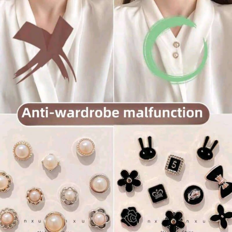 Clips invisibles desmontables para cuello de camisa, botones