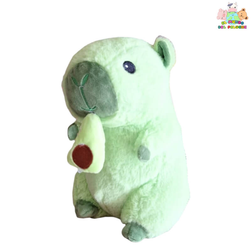 Capibara Color Verde con Aguacate – Tamaño Chico | El Mundo del Peluche