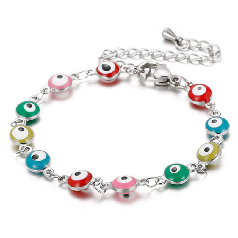 PULSERA OJO TURKO EN PLATA