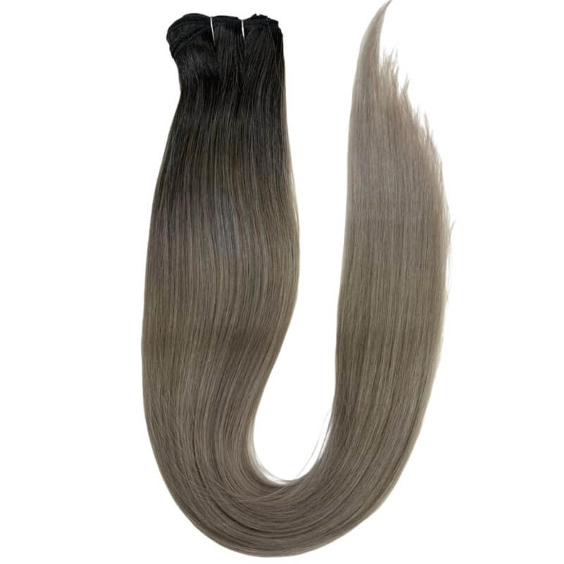 Extensiones de Cabello Coleta Lacia Balayage Gris 20 – Sofisticación y Volumen en un Tono Vanguardista | 200g | 30”