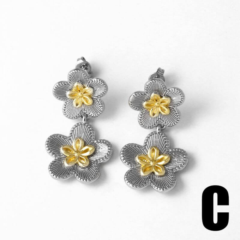 ARETES FLOR DOBLE